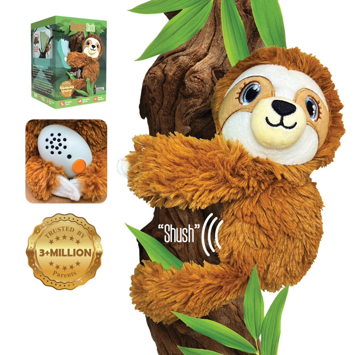 Baby Shusher Sloth Plush Sleep Sound Machine
