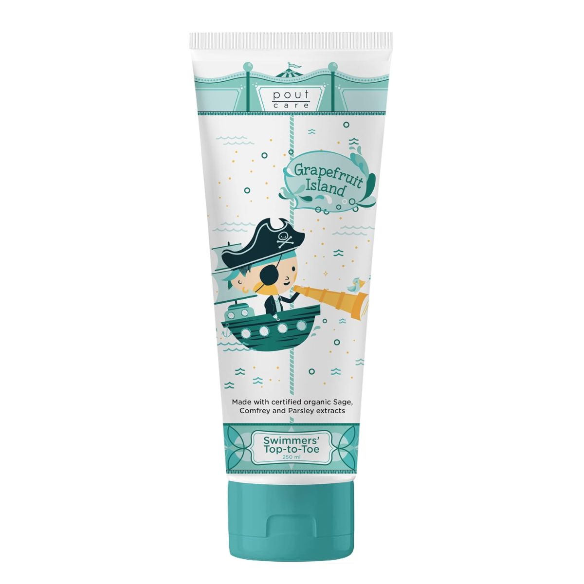 pout Care Grapefruit Island Swimmers' Top-to-Toe Hair & Body Wash, 250ml (Exp 10/28)
