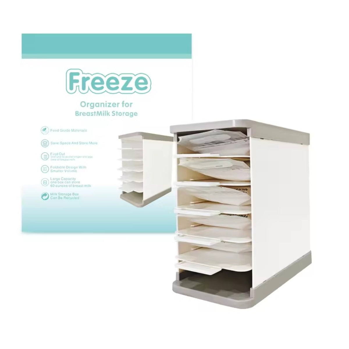 MPJ Freeze Organizer for Breast Milk Storage