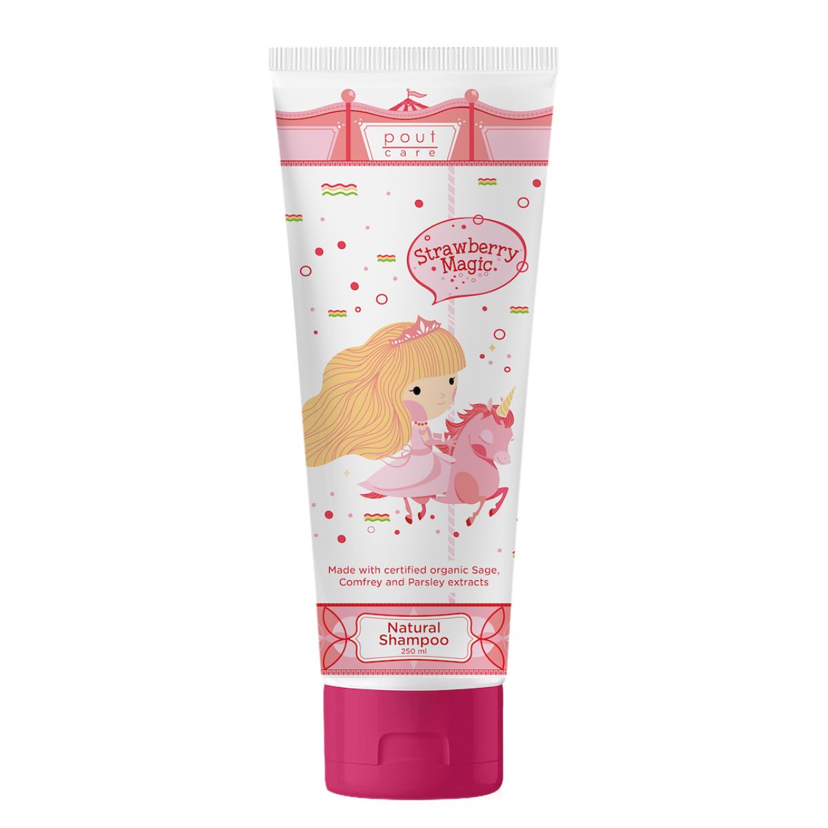 pout Care Strawberry Magic Natural Shampoo, 250ml (Exp 06/29)