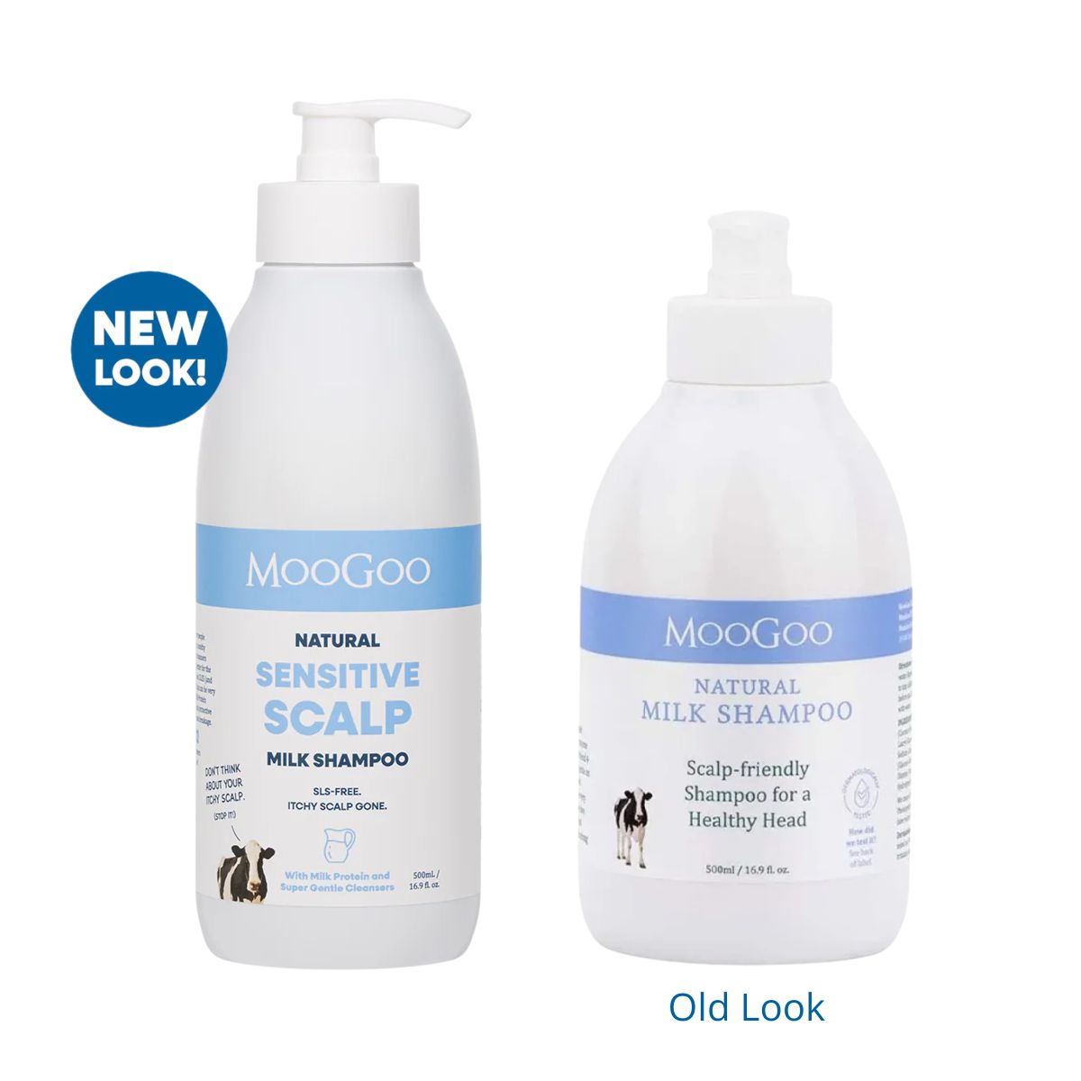 MooGoo Natural Sensitive Scalp Milk Shampoo, 500ml (Exp 09/26) - Pupsik Singapore