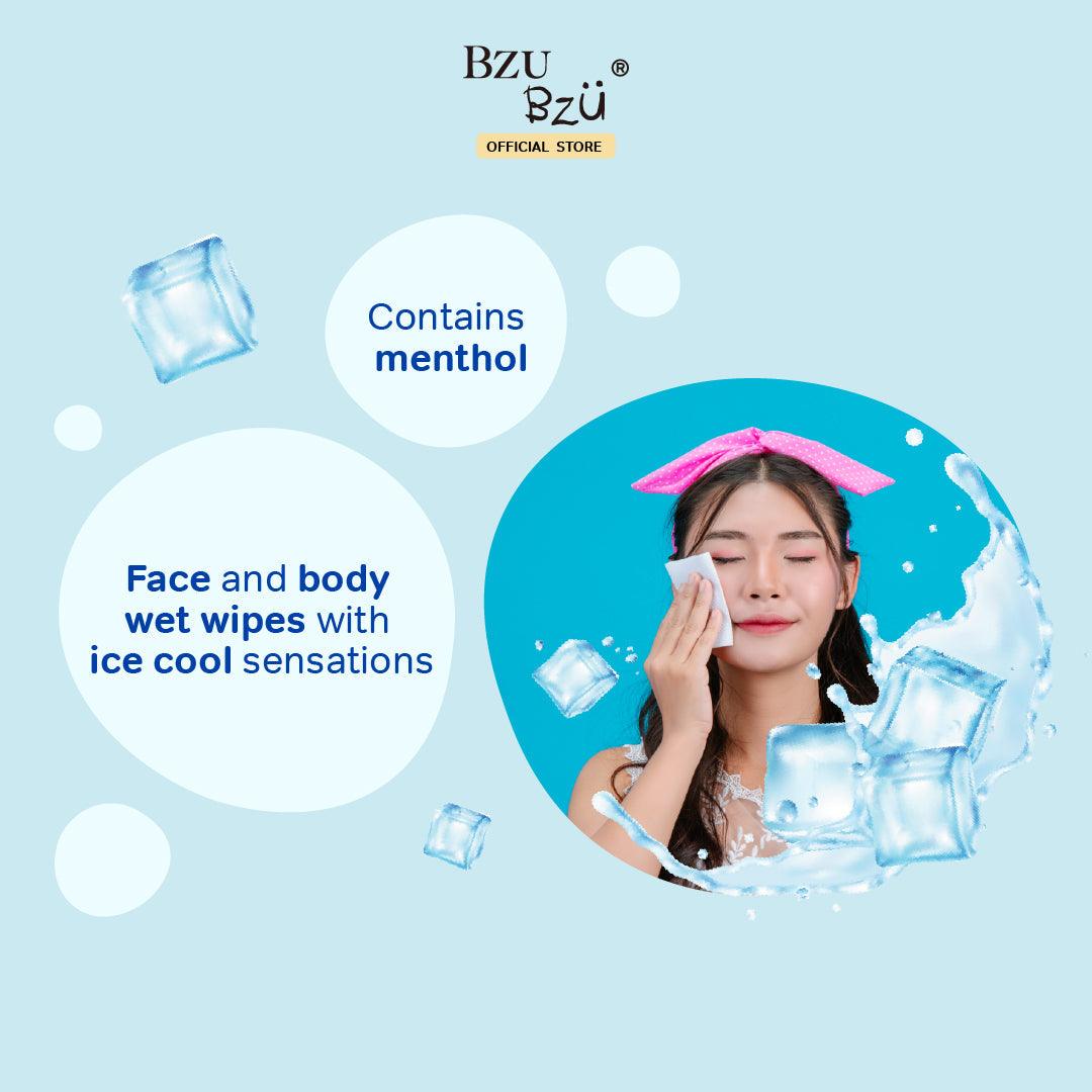 BZU BZU Icy Cooling Wet Wipes, 10s (Exp 11/27) - Pupsik Singapore