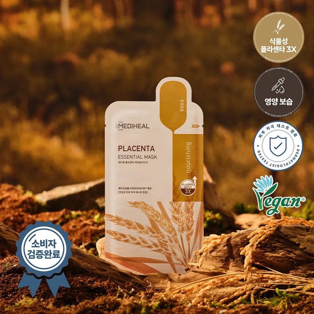 Mediheal Placenta Essential Mask, Pack of 10 (Exp 12/26) | Pupsik