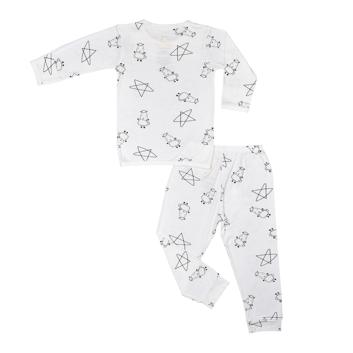Baa Baa Sheepz Baby Long Sleeve Pyjama Set - Cute Big Star & Sheepz White (5 Sizes)