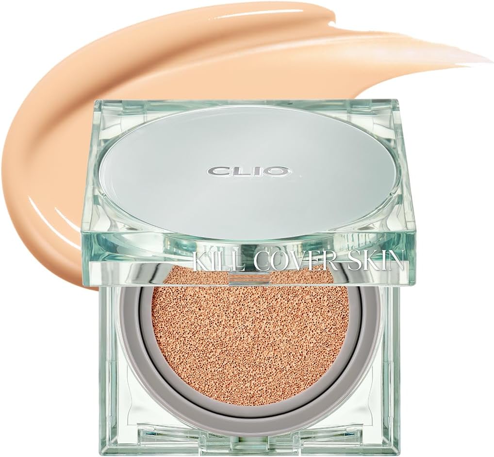 CLIO Kill Cover Skin Fixer Cushion + Refill Set - SPF50+ PA+++, 15g + 15g (5 Shades) - Pupsik Singapore