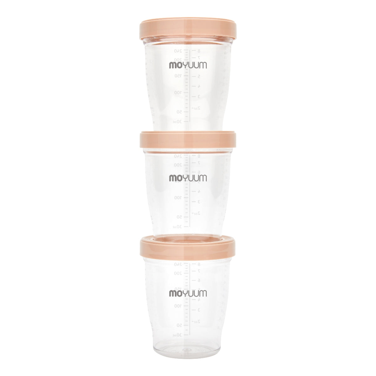 Moyuum Tritan Baby Food Containers, Set of 3 - 130/180/240ml (2 Colors)