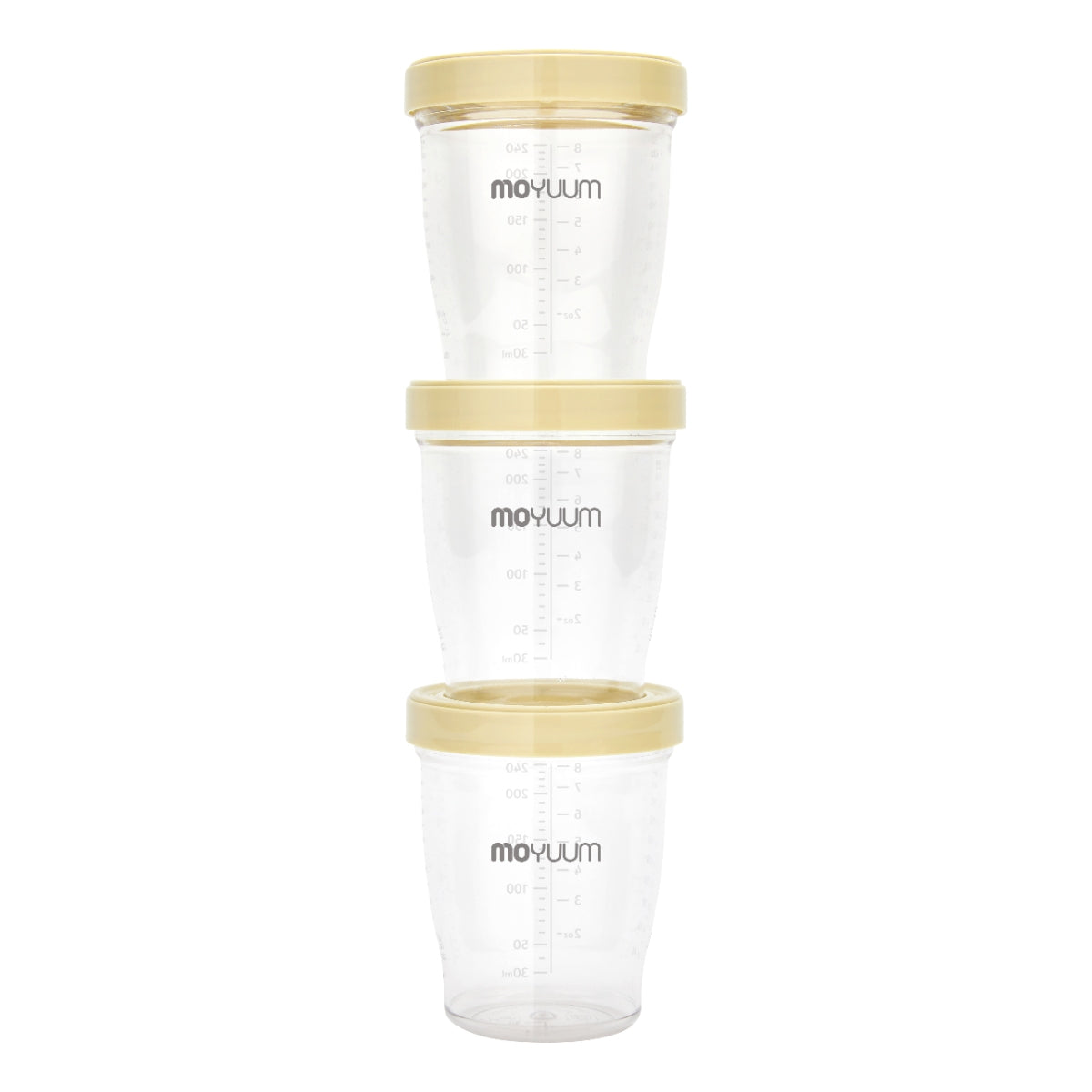 Moyuum Tritan Baby Food Containers, Set of 3 - 130/180/240ml (2 Colors)