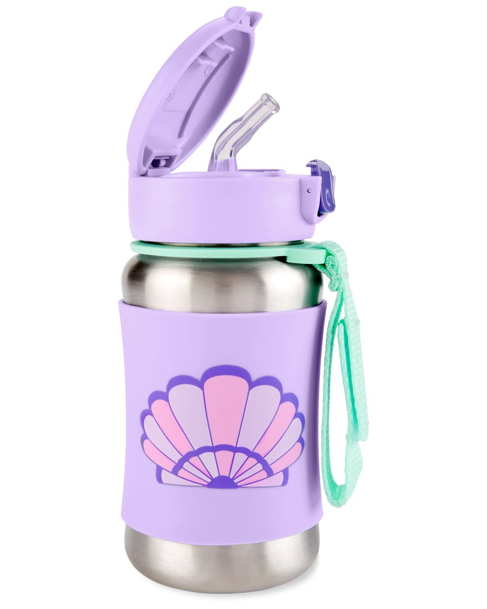 Skip Hop Sleeve Stainless Steel Straw Bottle, 350ml (8 Designs) - Pupsik Singapore