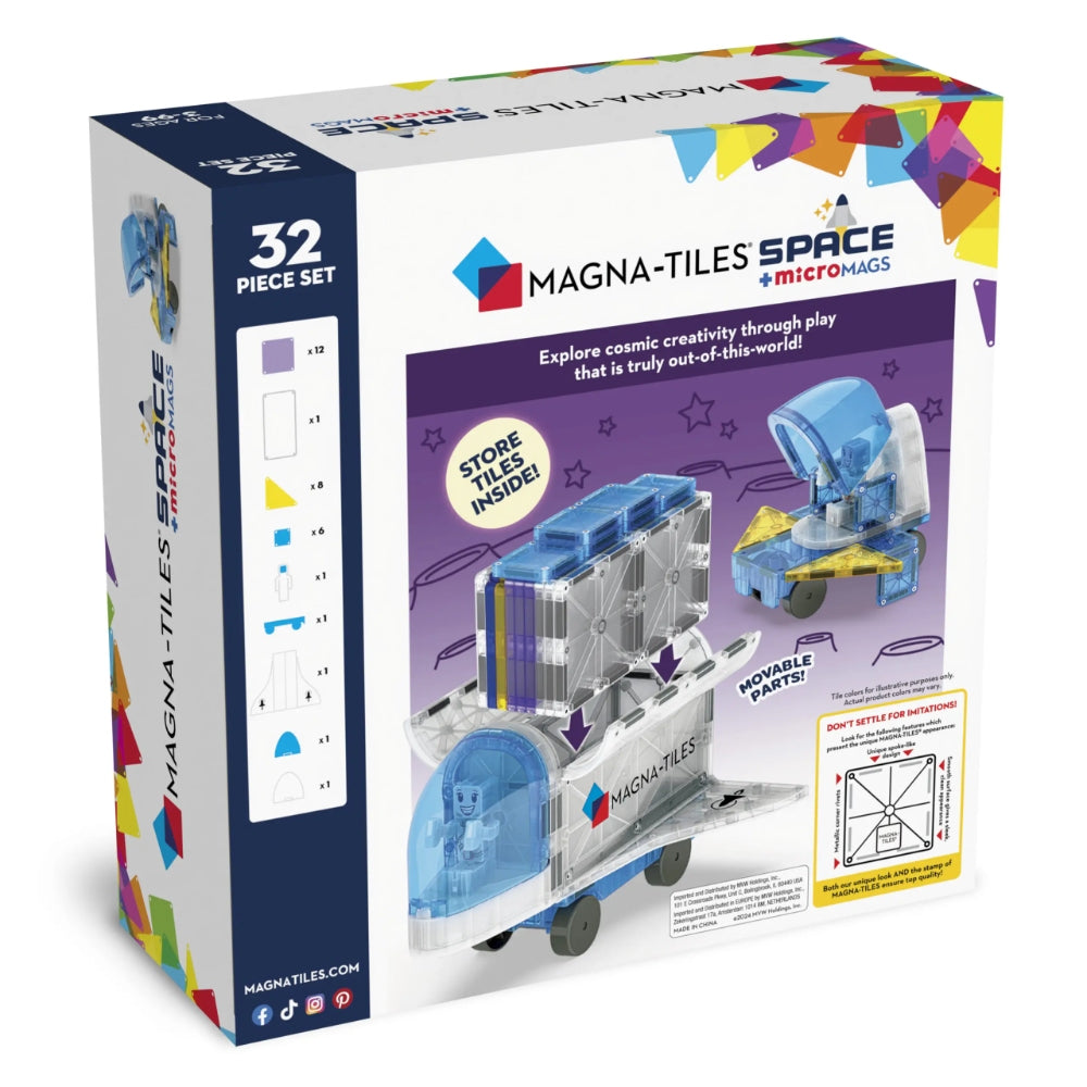 Magna-Tiles Space 32-Piece Set + microMAGs