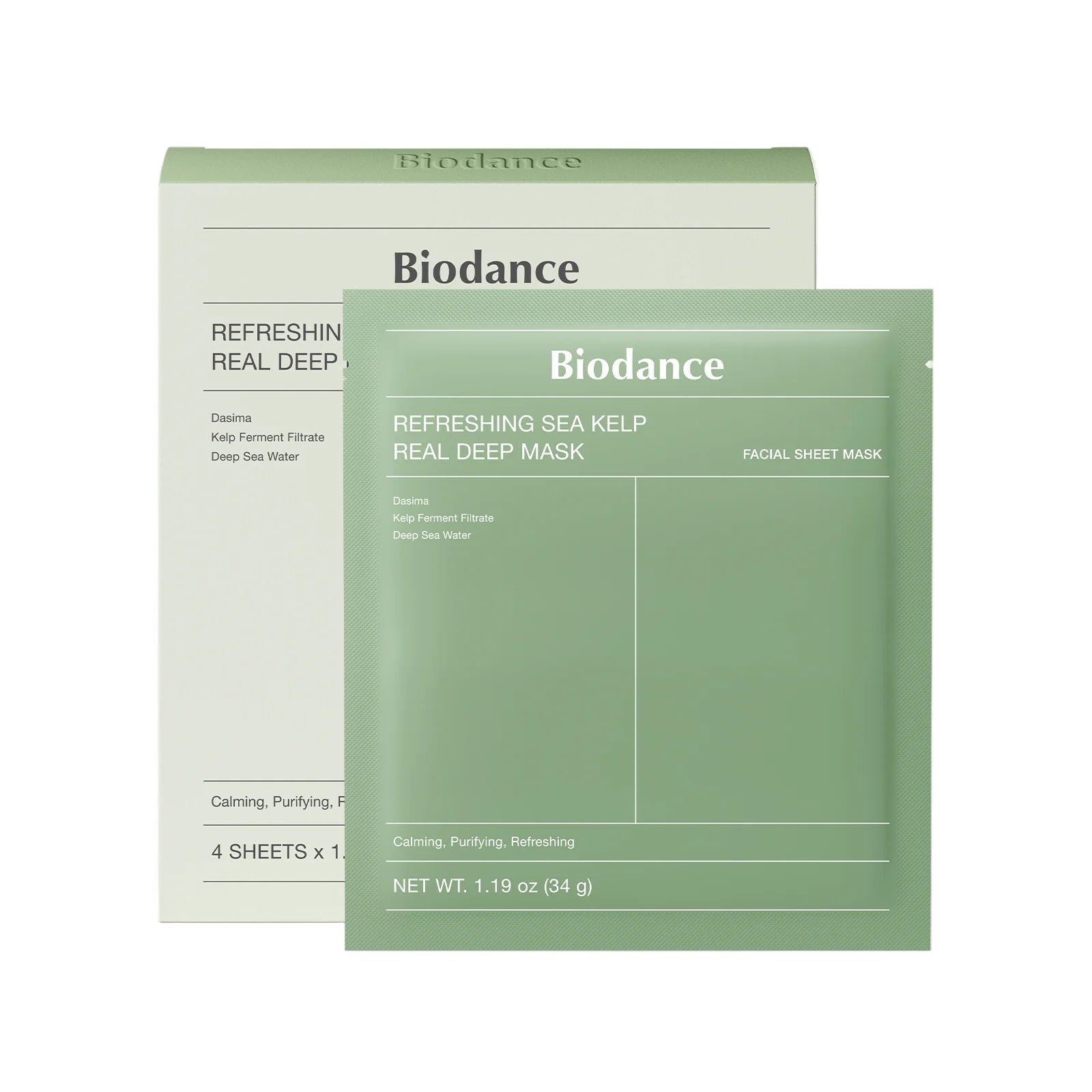 Biodance Refreshing Sea Kelp Real Deep Mask, 4pcs (Exp 01/28)