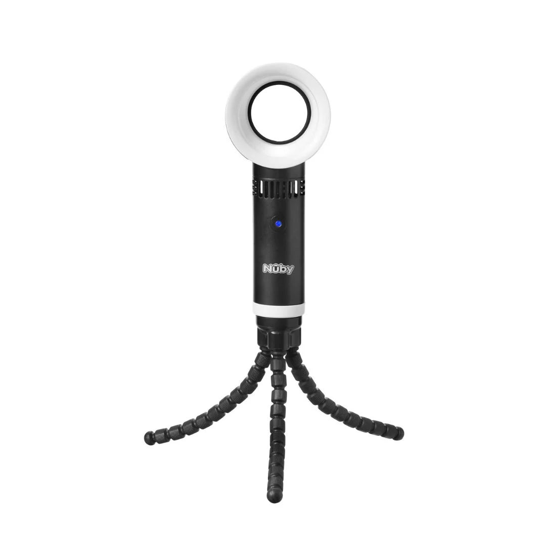 Nuby Bladeless Pram Fan | Flexible Tripod Baby Safe Stroller Fan