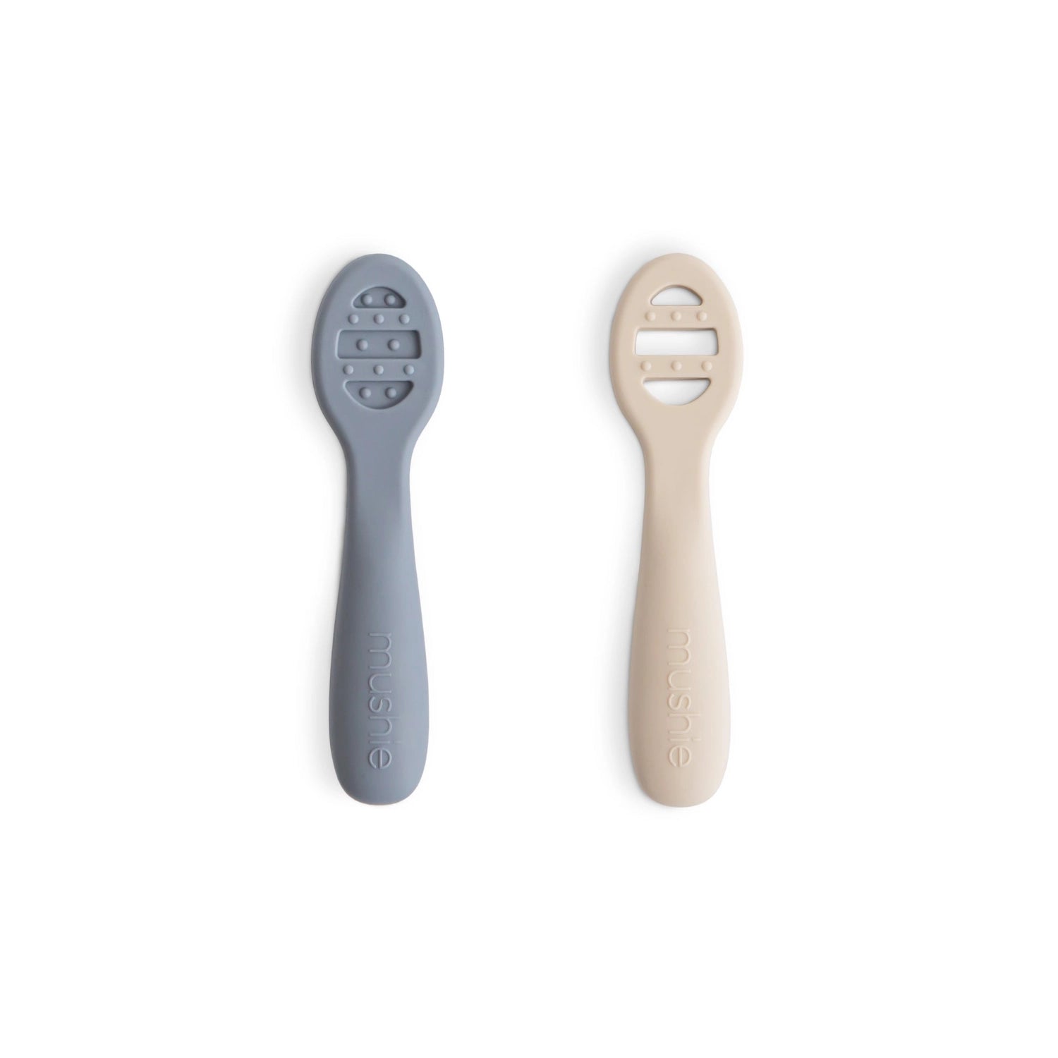 Mushie First Feeding Silicone Baby Spoons, 2pk (3 Colors) - Pupsik Singapore