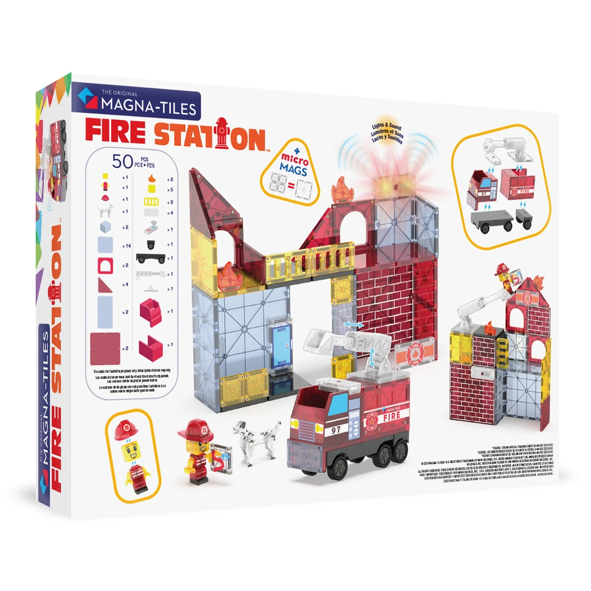 Magna-Tiles Fire Station™ 50 Piece Set