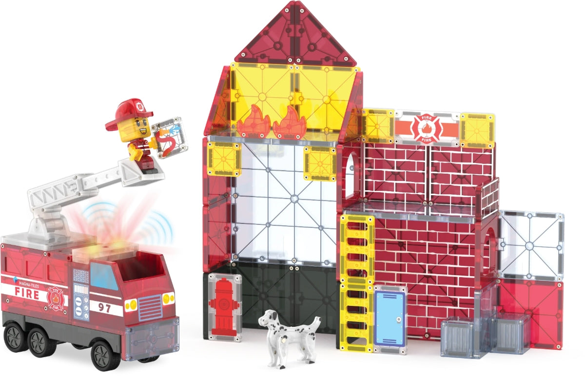 Magna-Tiles Fire Station™ 50 Piece Set