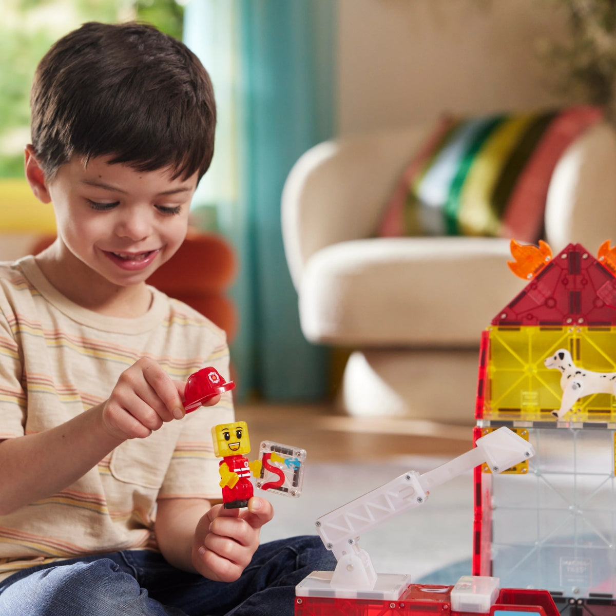 Magna-Tiles Fire Station™ 50 Piece Set