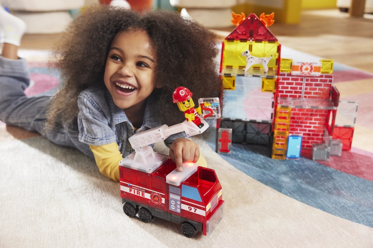 Magna-Tiles Fire Station™ 50 Piece Set