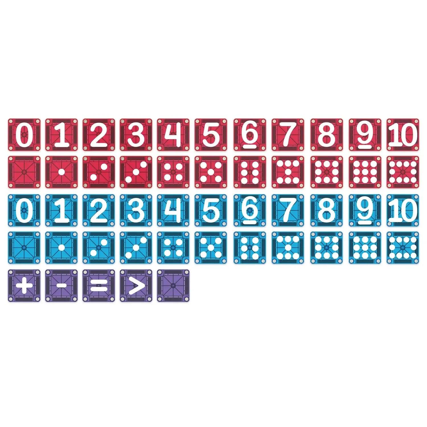 Magna-Tiles microMAGS Learn Numbers, 56pcs - Pupsik Singapore