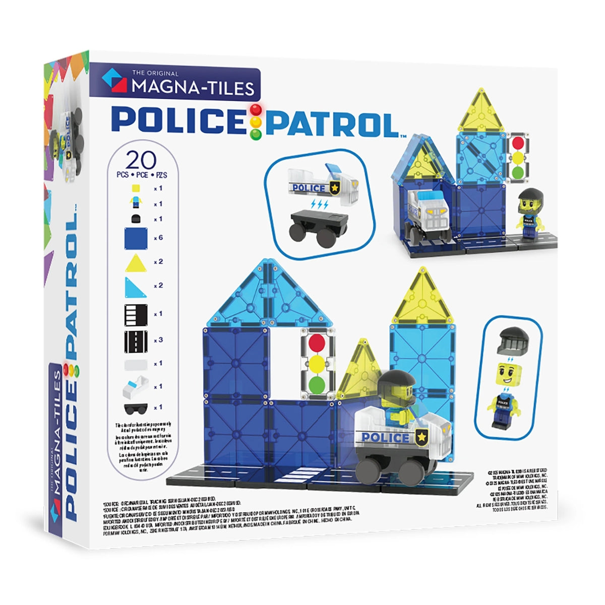 Magna-Tiles Police Patrol™ 20 Piece Set