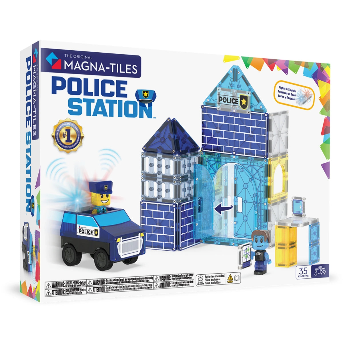 Magna-Tiles Police Station™ 35 Piece Set