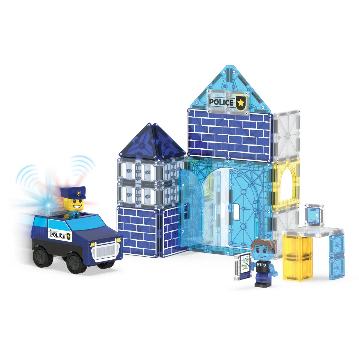 Magna-Tiles Police Station™ 35 Piece Set