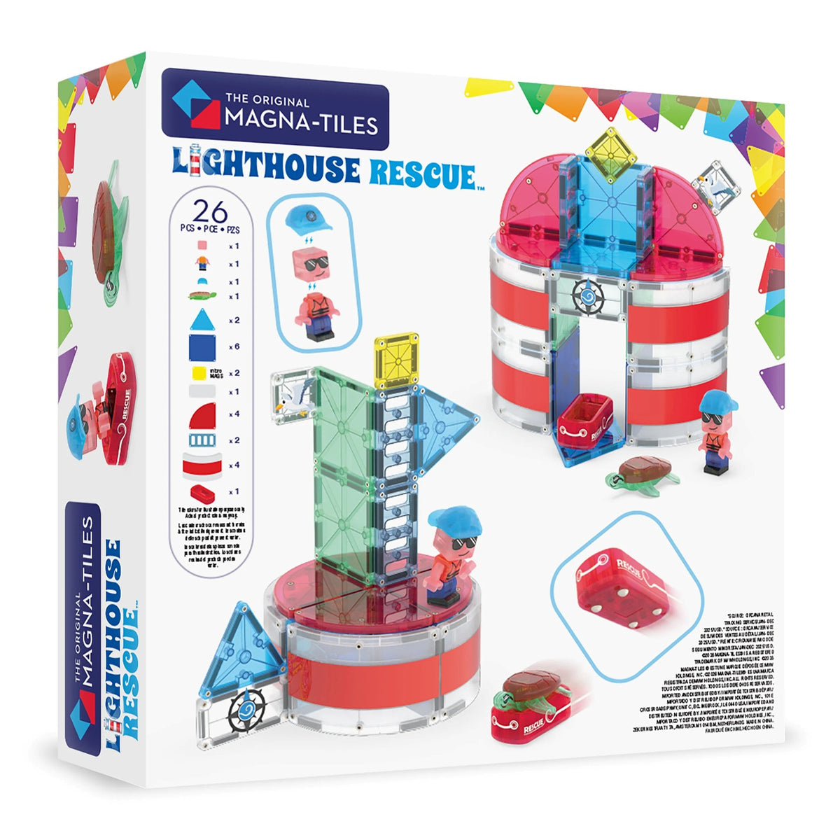 Magna-Tiles Lighthouse Rescue Set, 26pcs - Pupsik Singapore