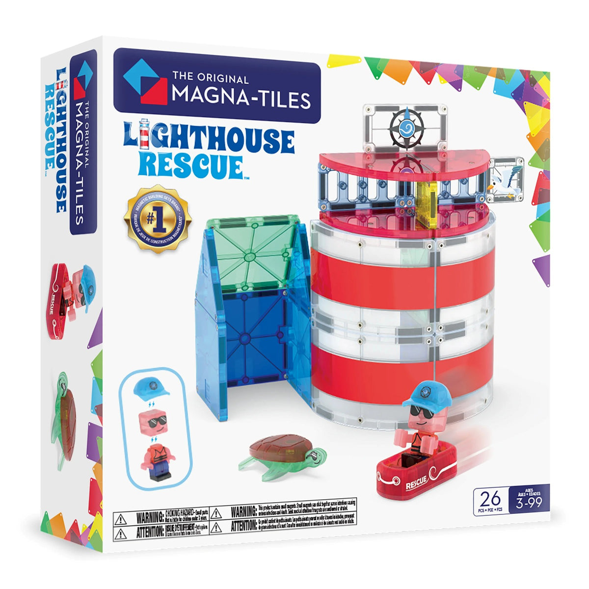 Magna-Tiles Lighthouse Rescue Set, 26pcs - Pupsik Singapore