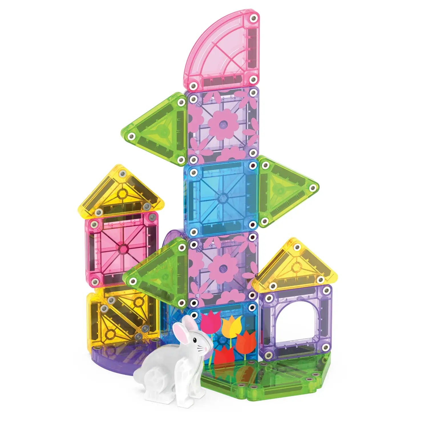 Magna-Tiles microMAGS Spring Garden Travel Set, 24pcs - Pupsik Singapore