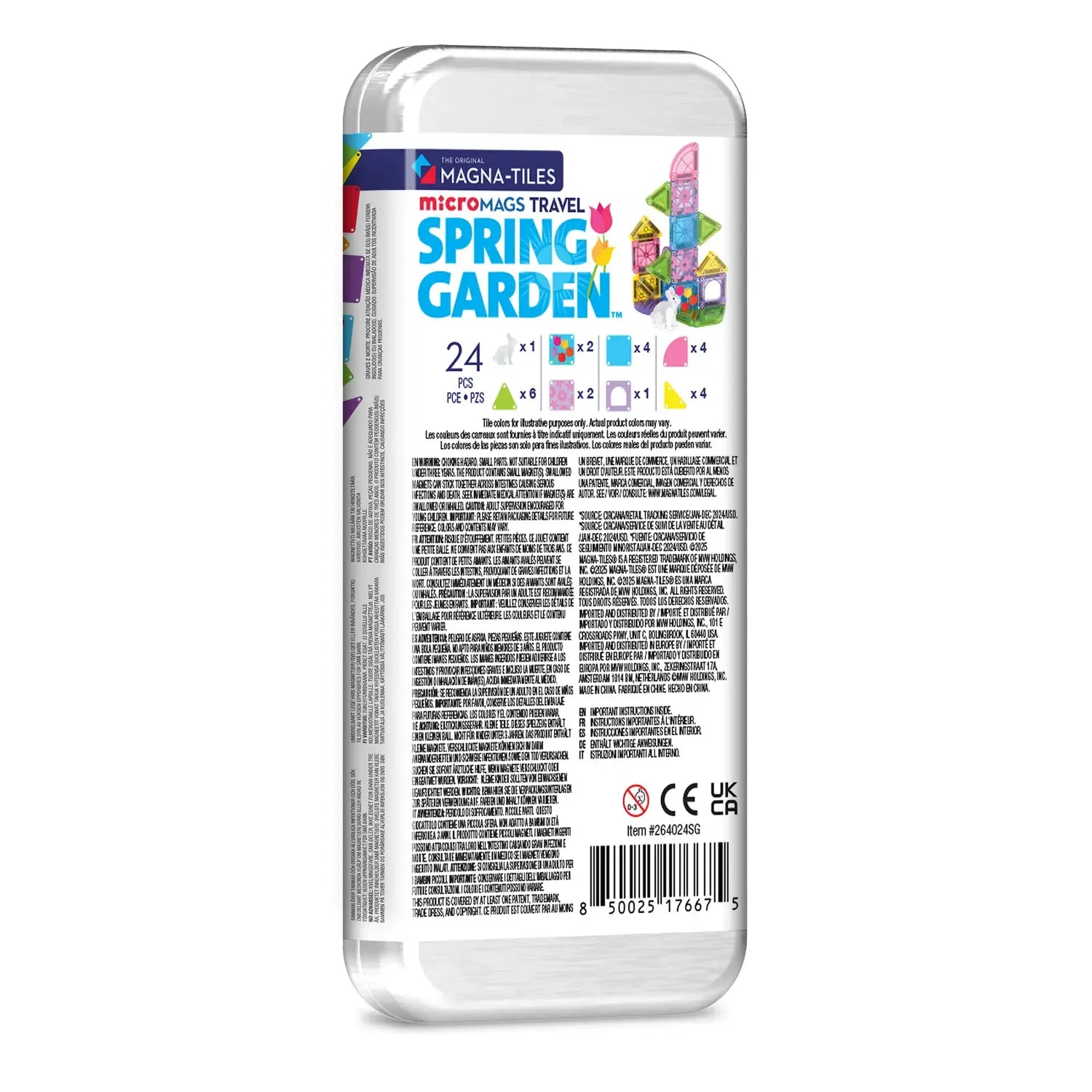 Magna-Tiles microMAGS Spring Garden Travel Set, 24pcs - Pupsik Singapore