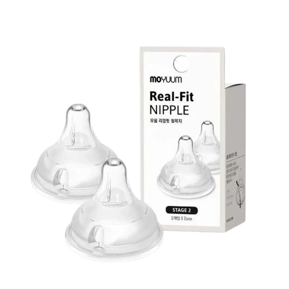 Moyuum Real Fit Nipples, 2pk (5 Sizes) | Gen 2 & 3 - Pupsik Singapore
