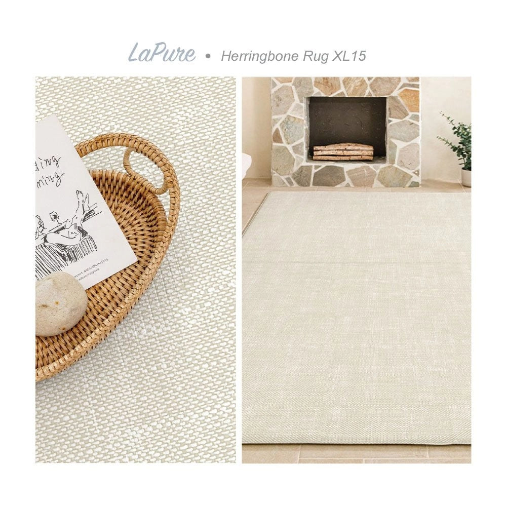 Parklon LaPure Playmat - Herringbone Rug Fabric Beige (XL15)