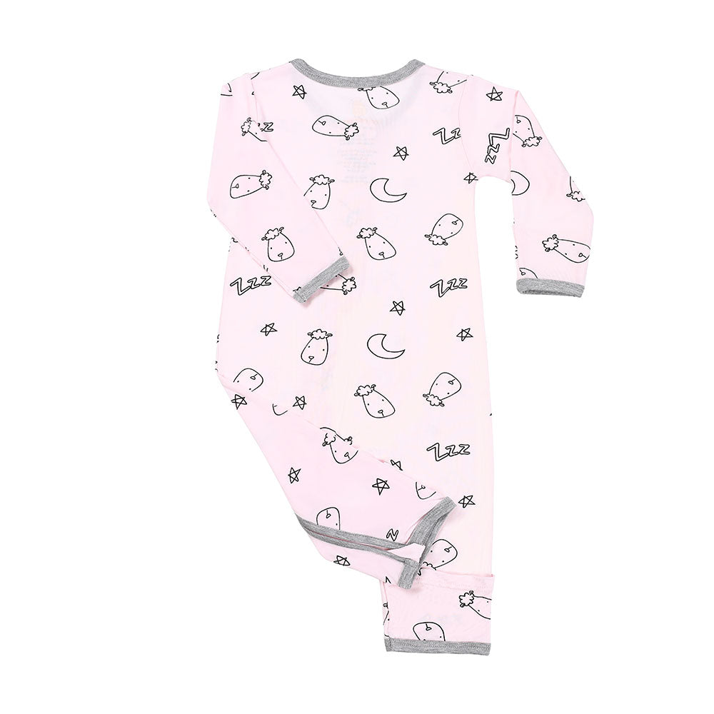 Baa Baa Sheepz Baby Zip Romper - Sweet Dreams Baa Baa Pink (4 Sizes)