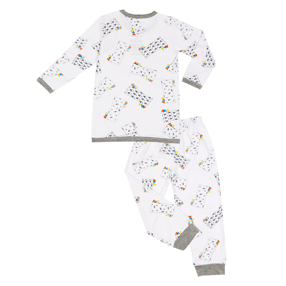 Baa Baa Sheepz Baby Long Sleeve Pyjama Set - Buddy Me Everywhere Milk (2 Sizes)