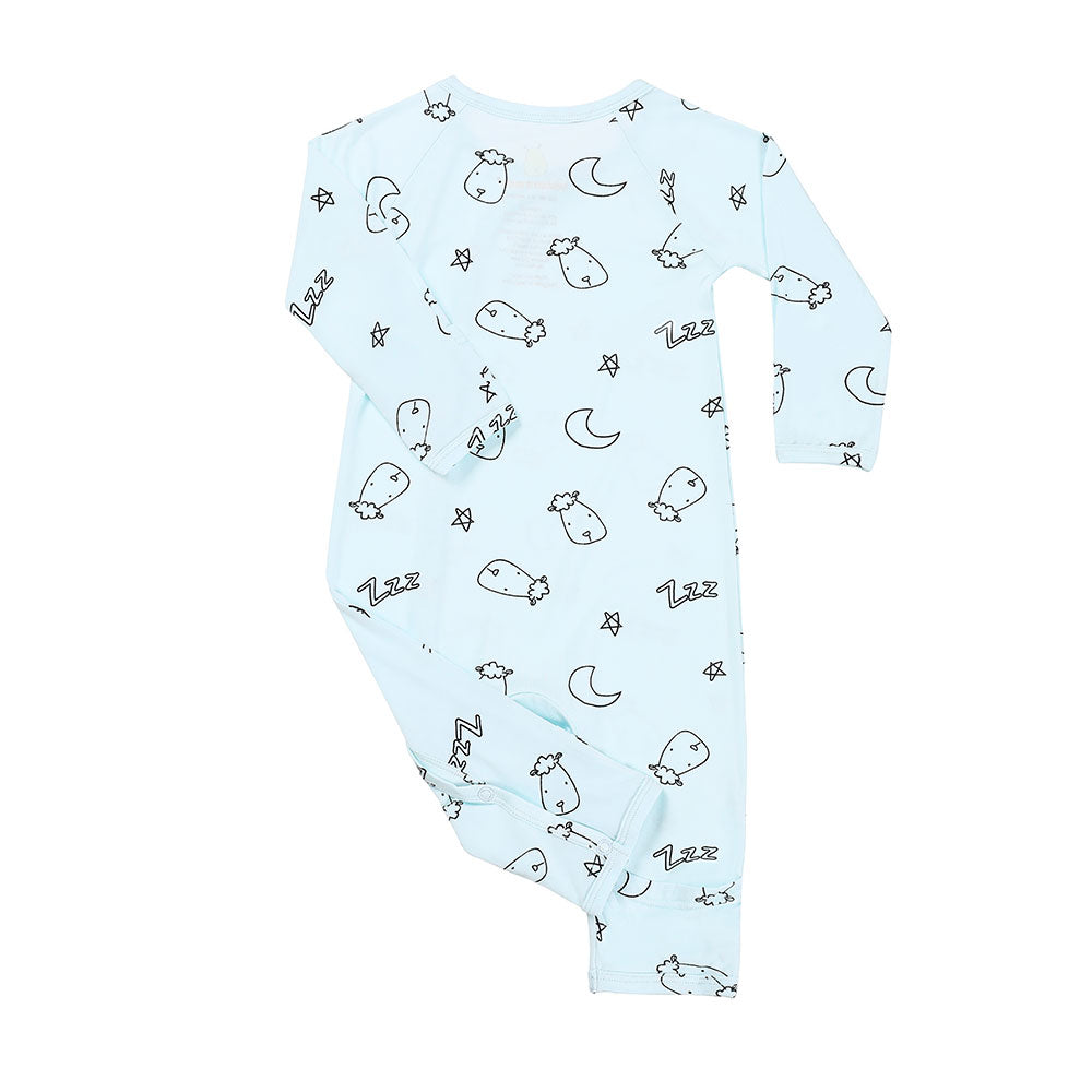 Baa Baa Sheepz Baby Side Snap Romper - Sweet Dreams Baa Baa Blue (2 Sizes)