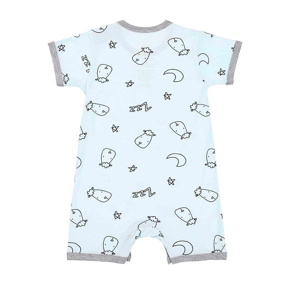 Baa Baa Sheepz Baby Short Sleeve Romper - Sweet Dreams Baa Baa Blue (4 Sizes)