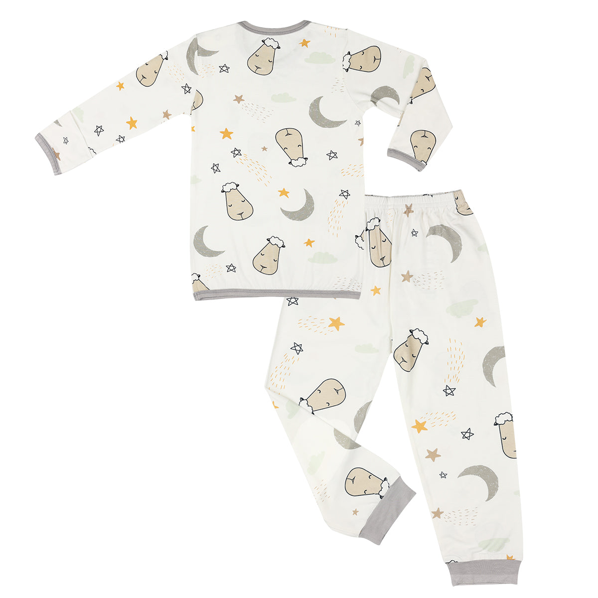 Baa Baa Sheepz Baby Long Sleeve Pyjama Set - Goodnight Baa Baa White (4 Sizes)