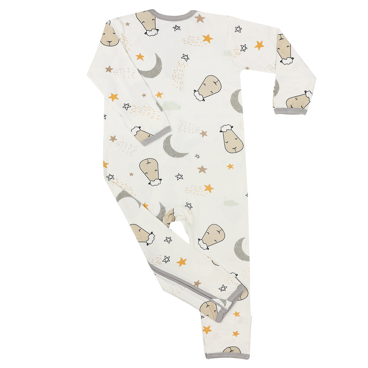 Baa Baa Sheepz Baby Zip Romper - Goodnight Baa Baa White (4 Sizes)
