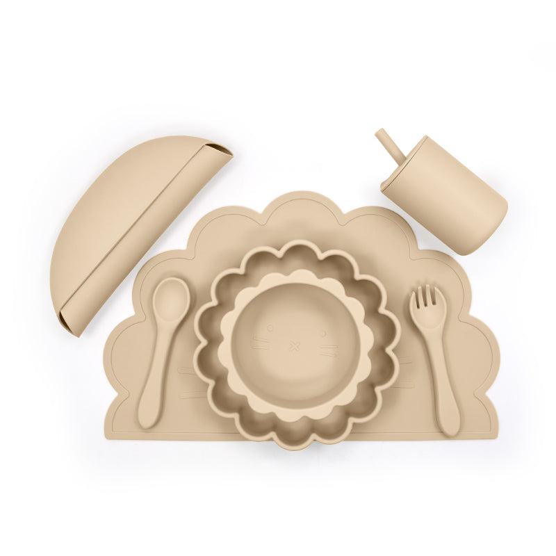 Biomom Silicone Feeding Set, Lion (5 Colors) - Pupsik Singapore