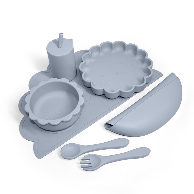 Biomom Silicone Feeding Set, Lion (5 Colors) - Pupsik Singapore