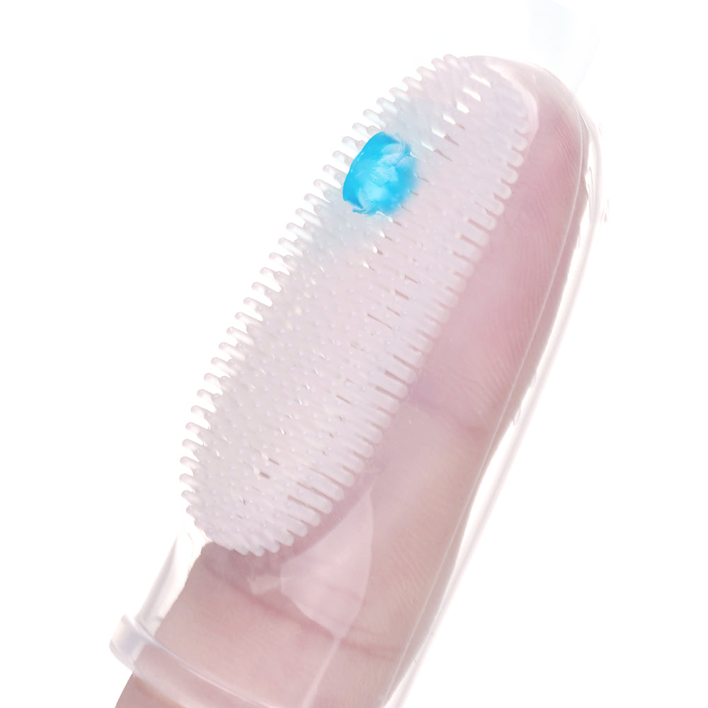Haakaa Silicone Finger Baby Toothbrush 2pc Set with Case
