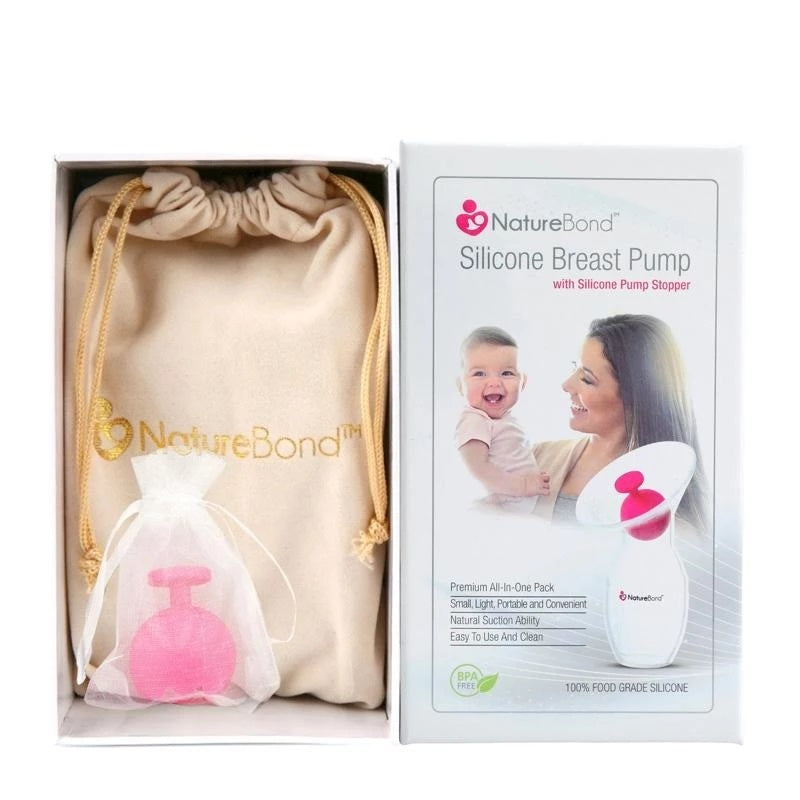 NatureBond Silicone Breast Pump with Silicone Stopper and Strap (100ml)