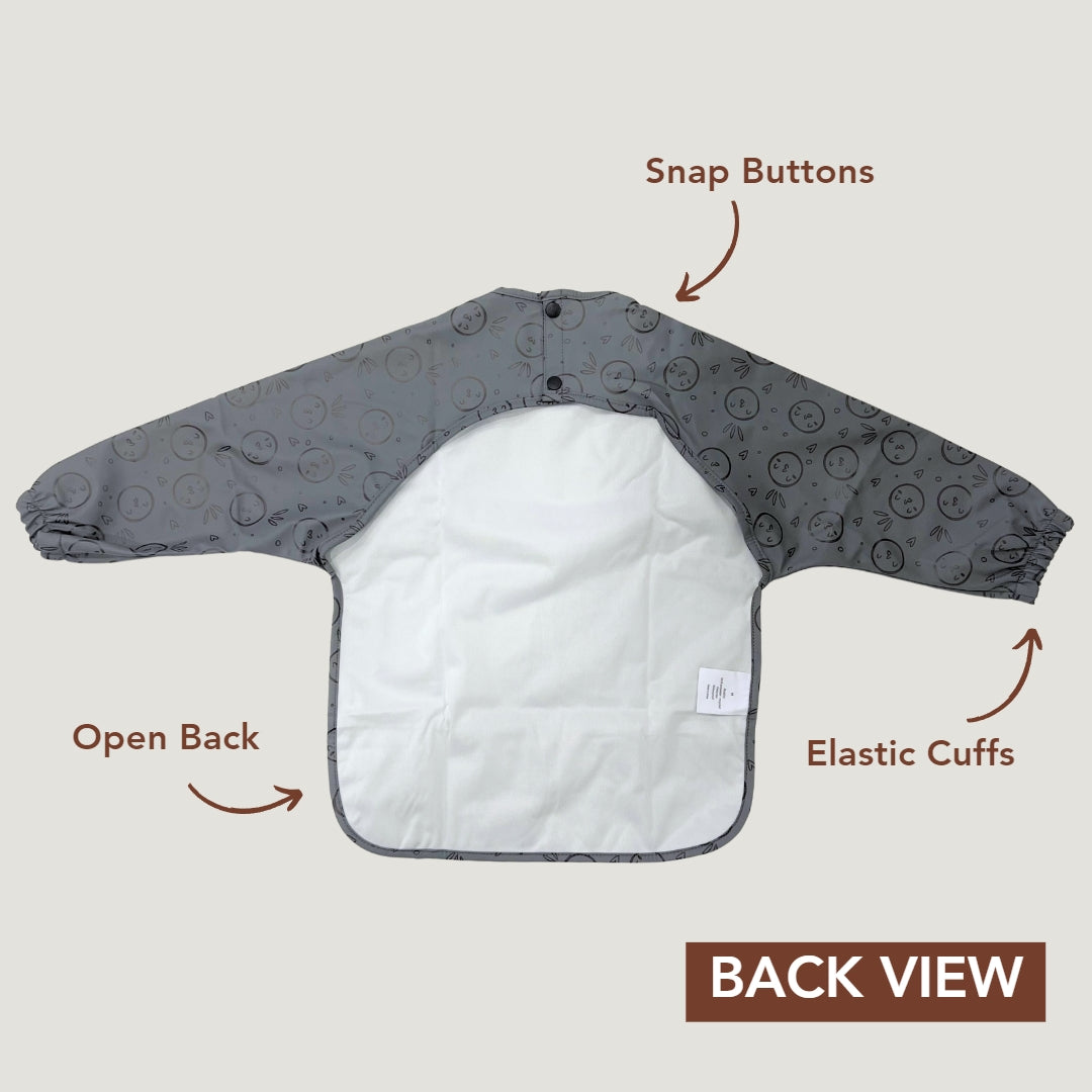 Biomom Baby Smock Bib - Beige Cars (2 Sizes)