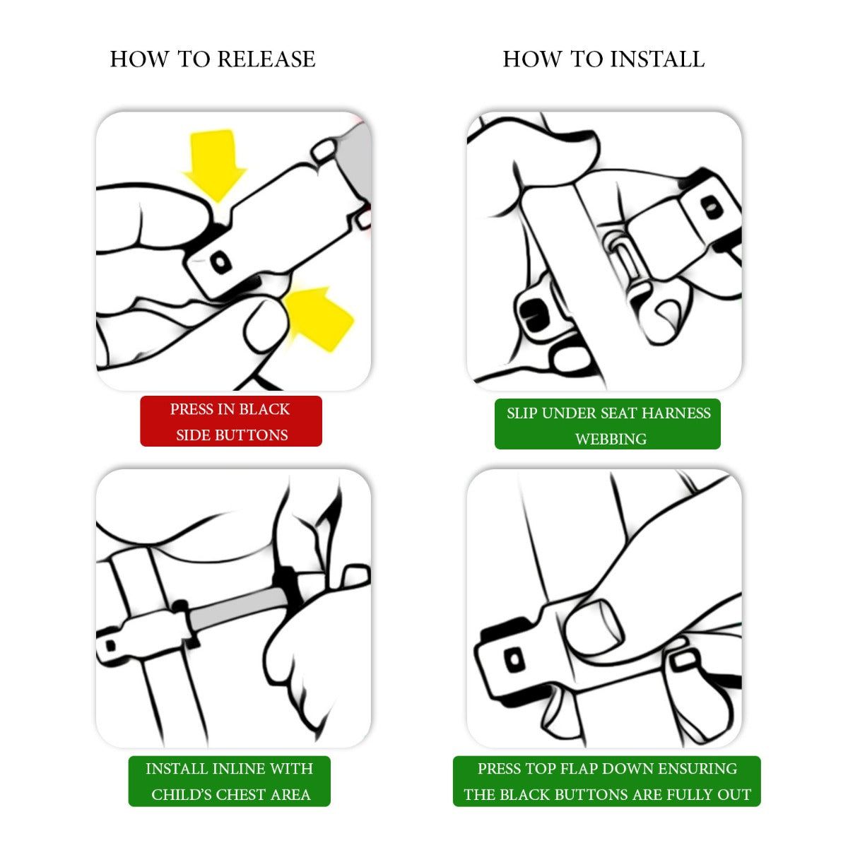 Strap Stop Baby Car Seat/Stroller Strap (4 Colours) - Pupsik Singapore