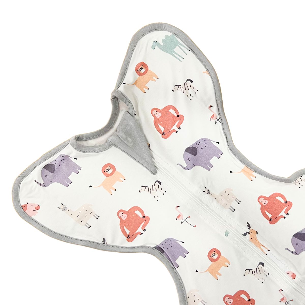 A, Apple Pie Bamboo Swaddle Wearable Blanket - Safari Slumber (3 Sizes)