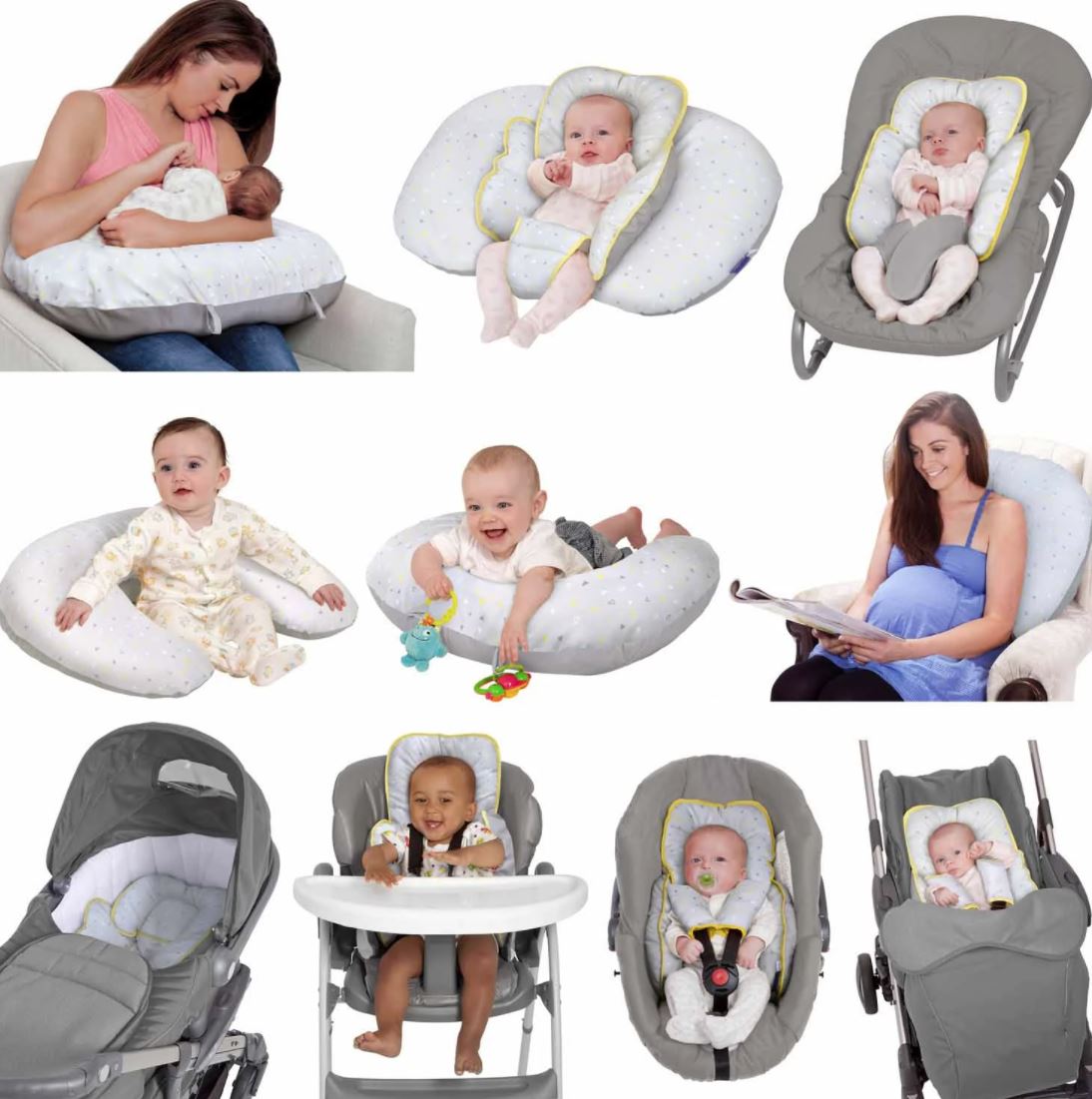 Clevamama ClevaCushion Nursing Pillow & Baby Nest  (5 Designs)
