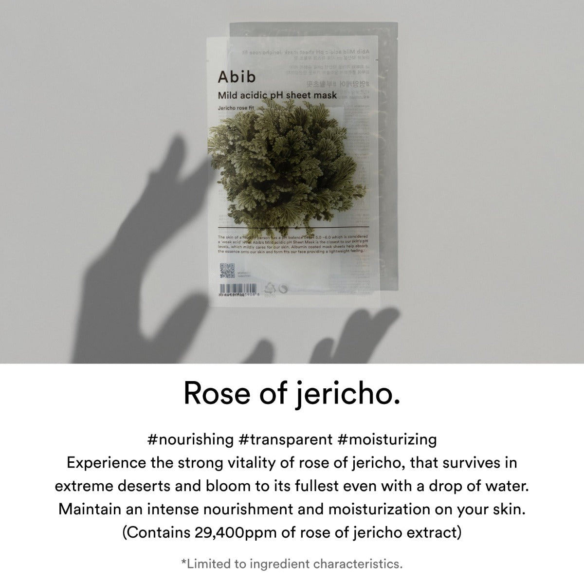 Abib Mild Acidic pH Sheet Mask Jericho Rose Fit, Box of 10 (Exp 10/27)