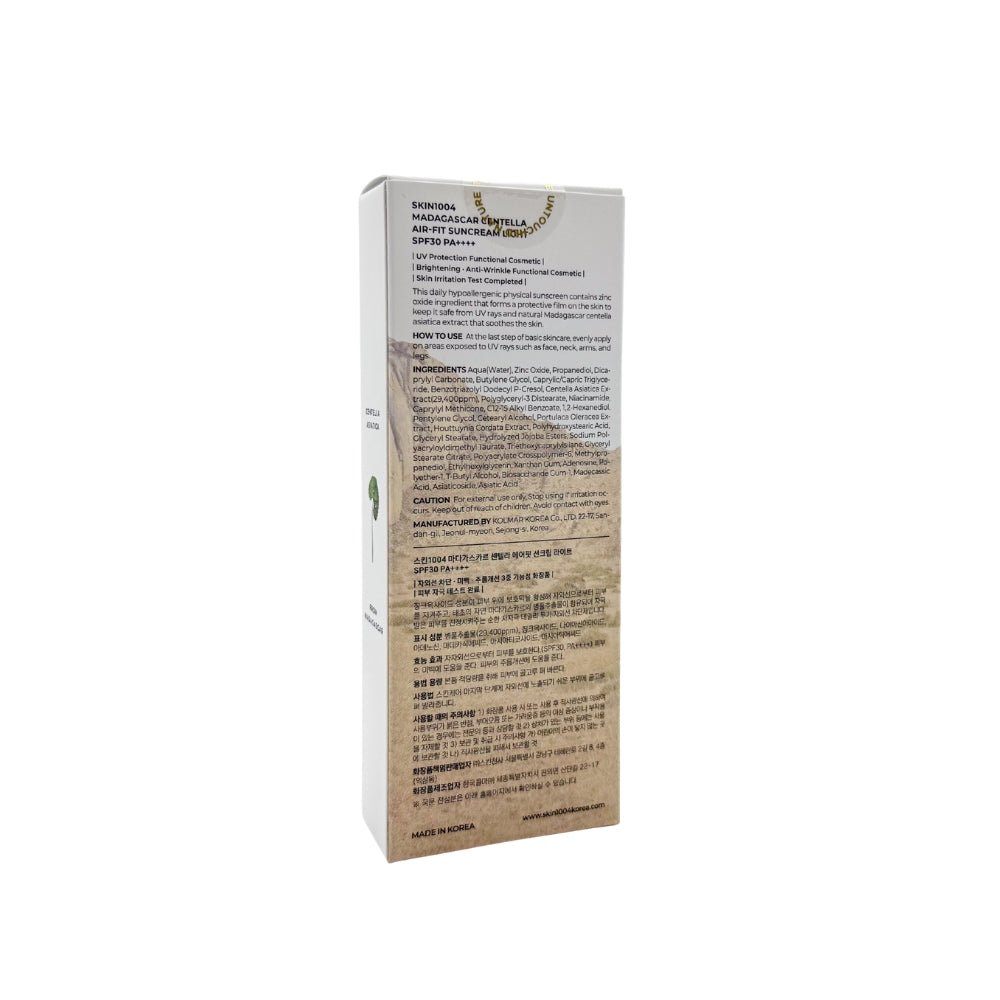 SKIN1004 Madagascar Centella Air-Fit Suncream Light SPF30 PA++++, 50ml (Exp 02/27)