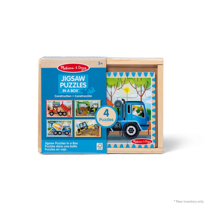 Melissa & Doug Jigsaw Puzzles in a Box, 4 x 12pcs (4 Designs) - Pupsik Singapore