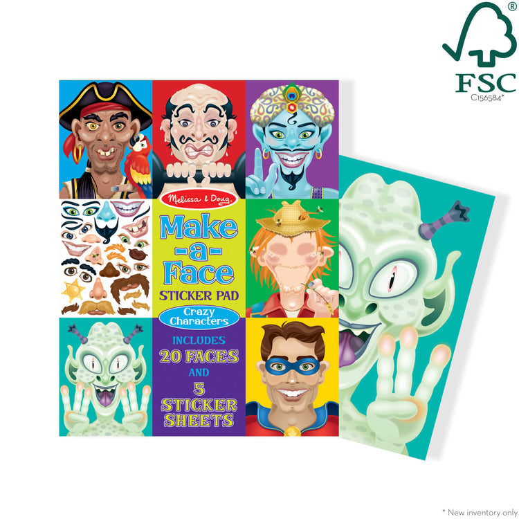 Melissa & Doug Make-a-Face Crazy Characters Sticker Pad