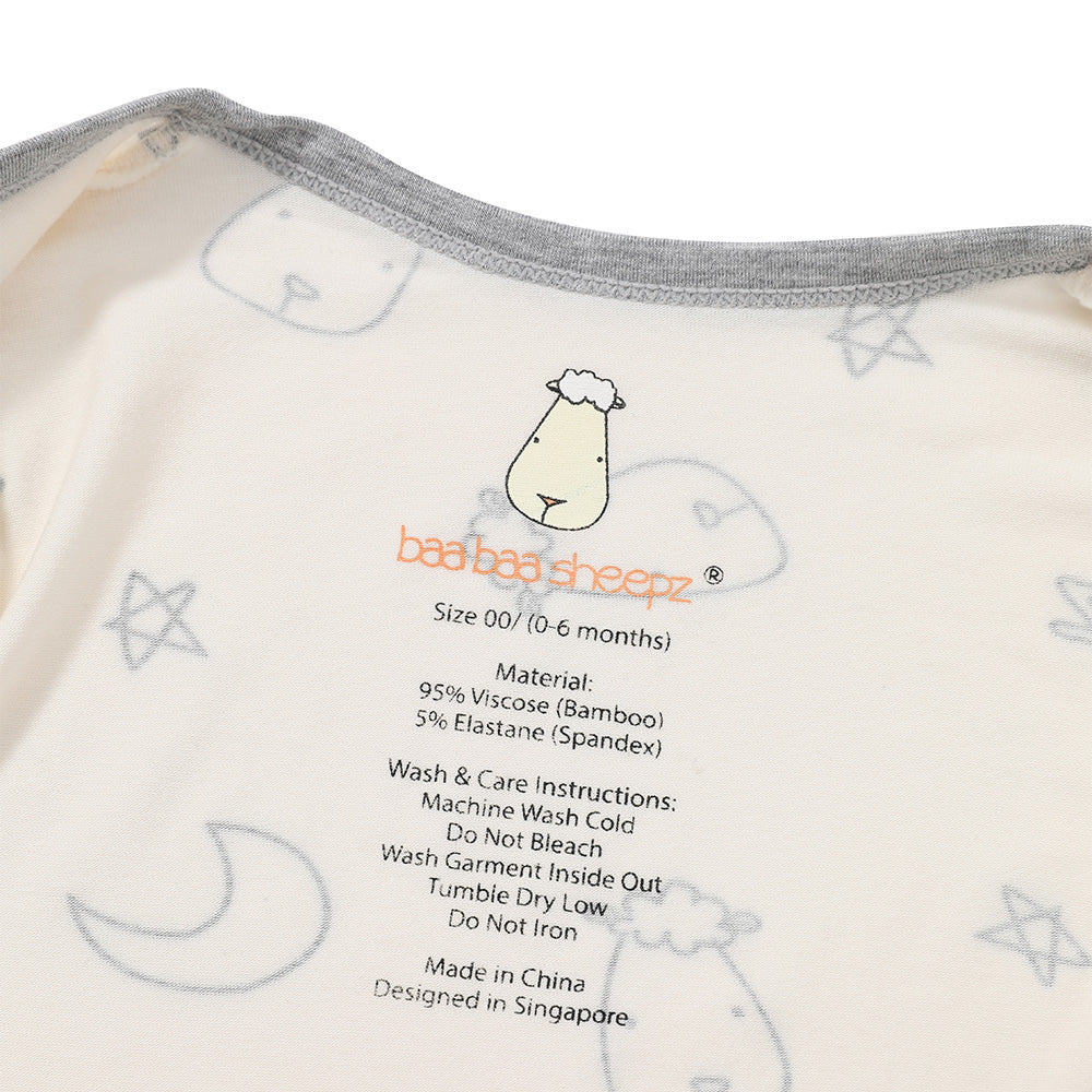 Baa Baa Sheepz Baby Middle Snap Romper - Sweet Dreams Baa Baa Yellow