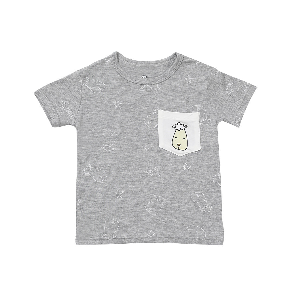 Baa Baa Sheepz Short Sleeve T-Shirt & Shorts - Sweet Dreams Baa Baa Grey (5 Sizes)